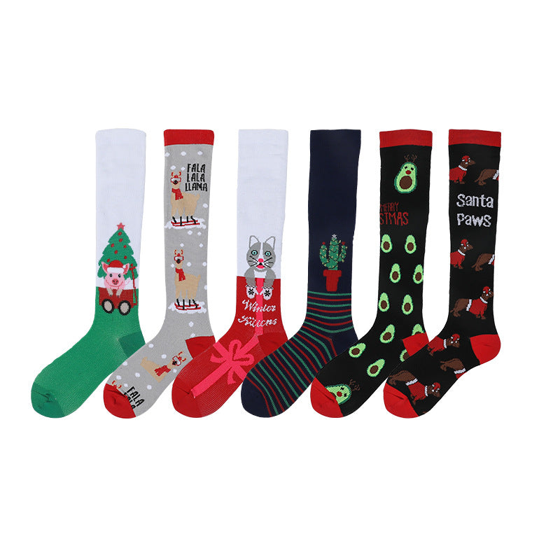 Autumn and winter new men's and women's calf sports socks