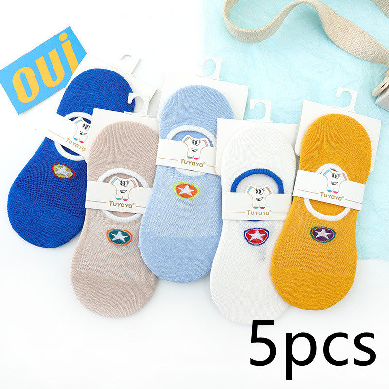 Shallow Mouth Silicone Casual Cartoon Boat Socks Socks
