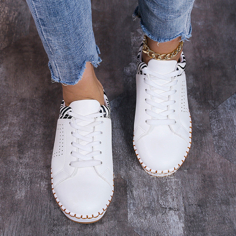 Women's Summer Casual Hollow Lace-up Flat Shoes