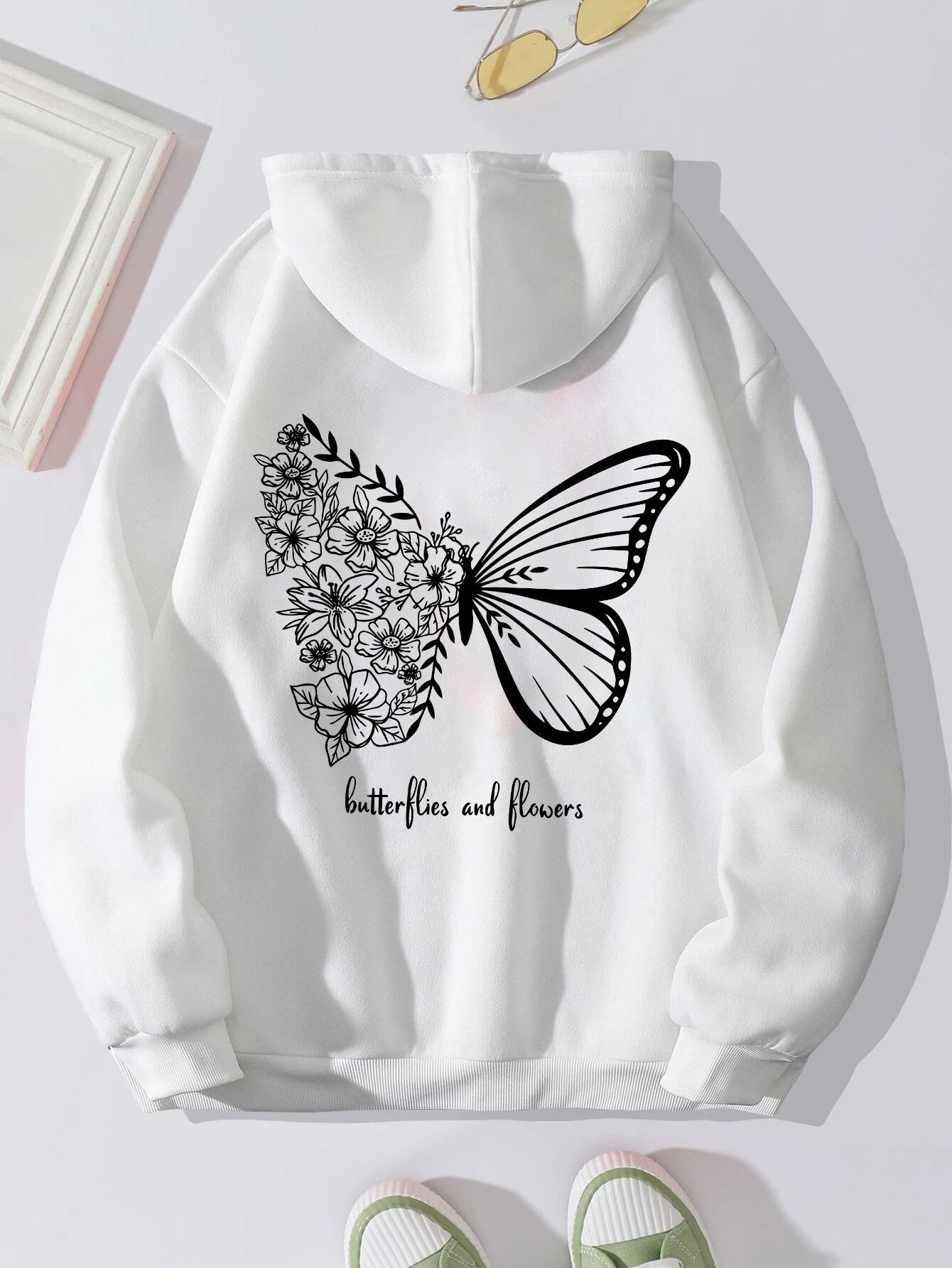 Butterfly Fashion Personlig Print Dame Sweater