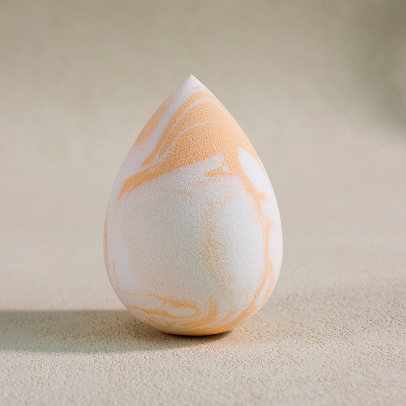 Waterdrop-shaped Beveled Two-tone Beauty Sponge