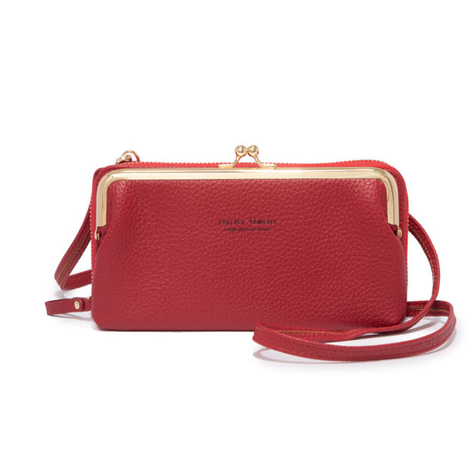 Fashion horizontal zipper phone bag