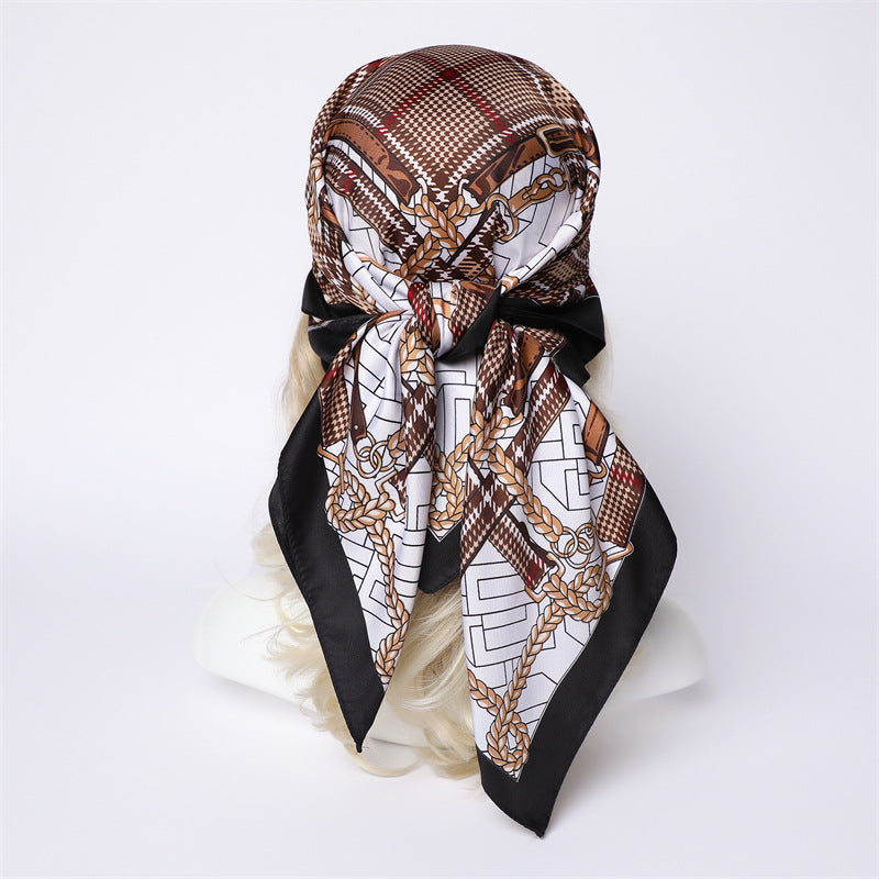 Womens Floral Color-Block Sun-Protective ShawlHijab