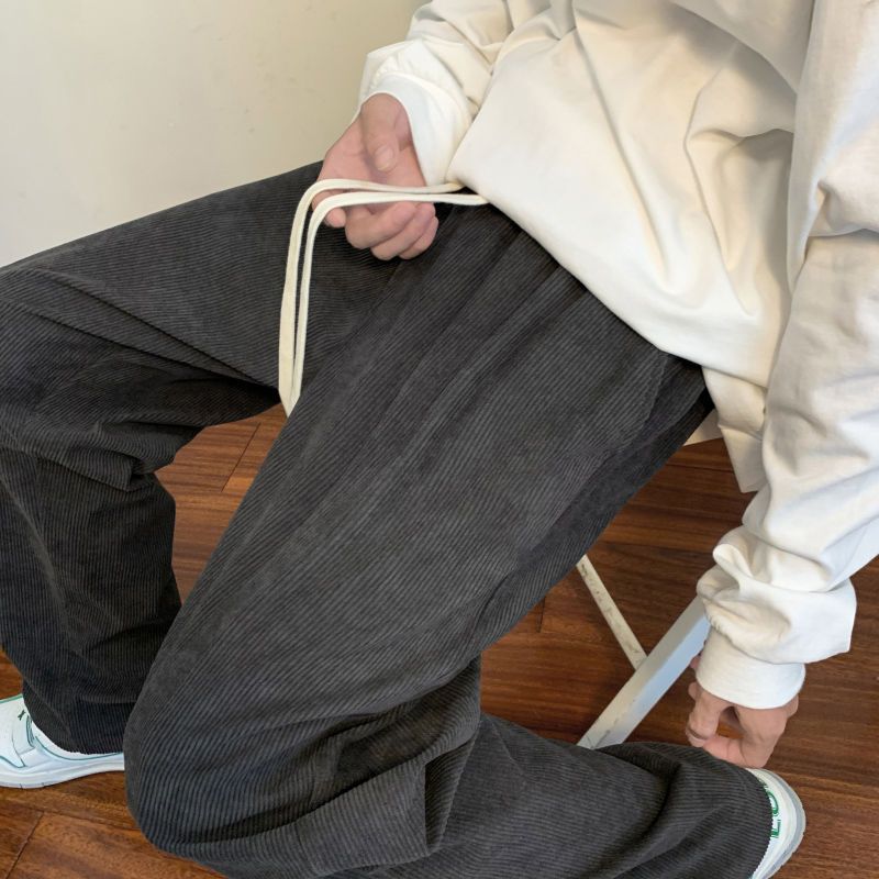 Men's Loose Drawstring Elastic Waist Jeans