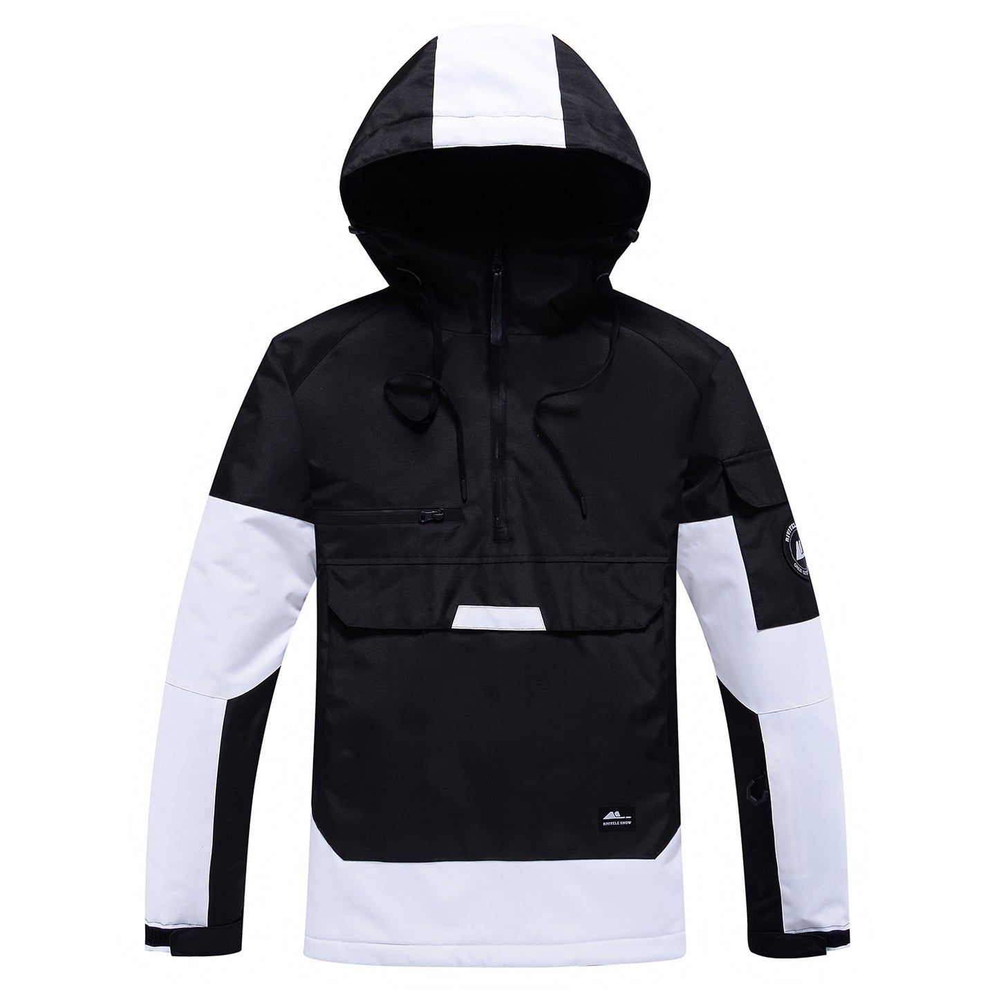 Kontrastfarvet vindtæt vandåndbar skihoodie til par