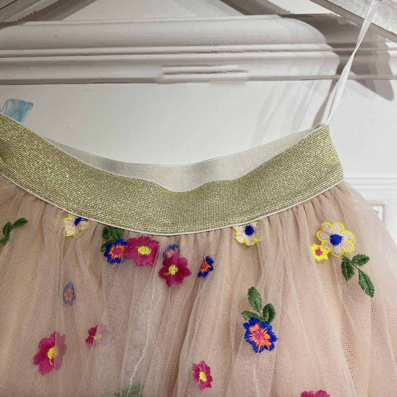 Broderet Lille Blomst Paraply Puffy Kjole