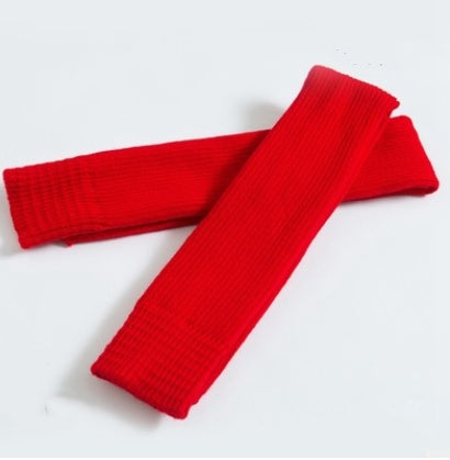 Step over the knee and pile up leg warmers