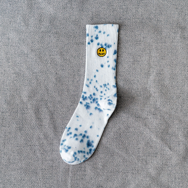 Smiley Socks Female Middle Tube Harajuku Male Street Trend