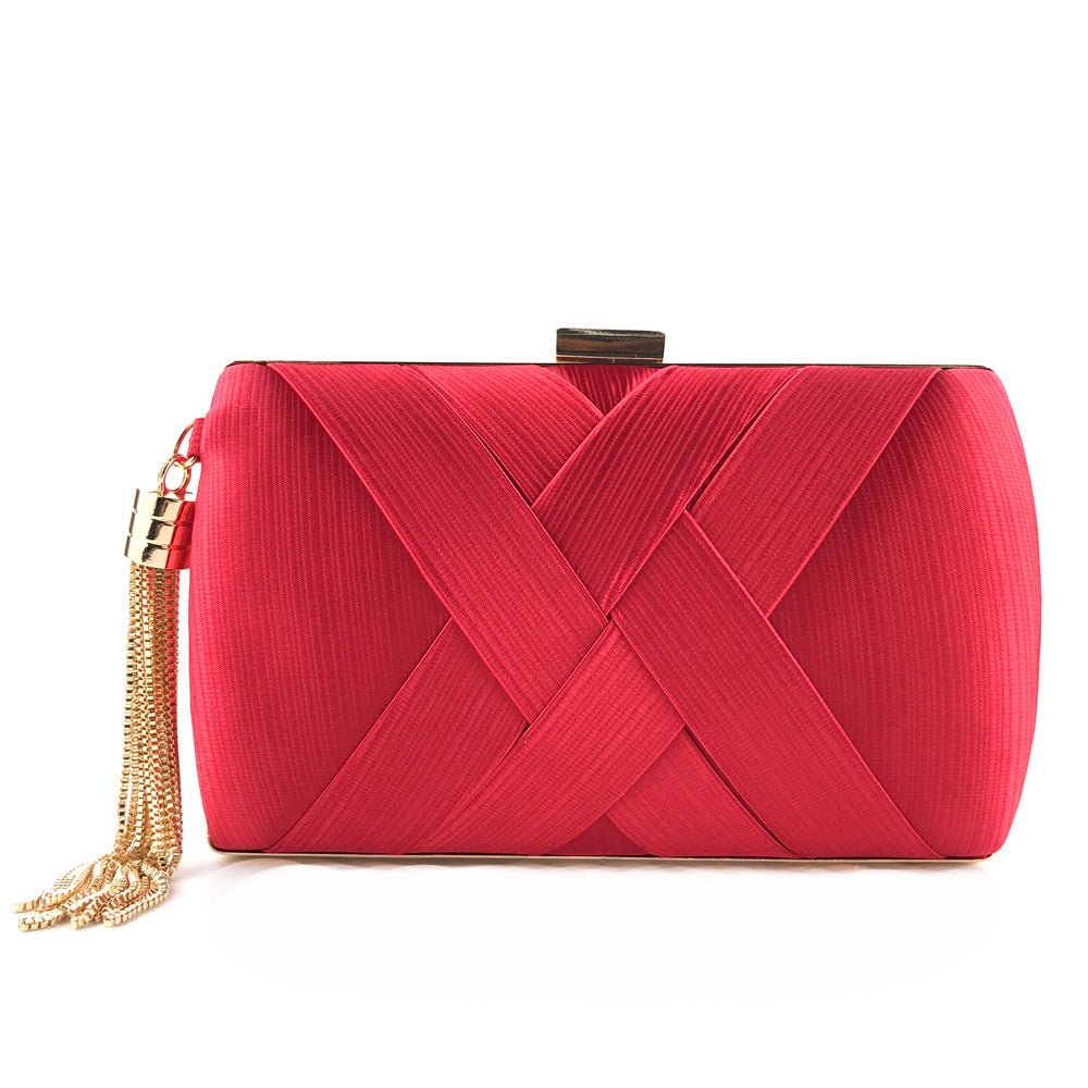 Aftenselskab Satin Mode Kvast Clutch