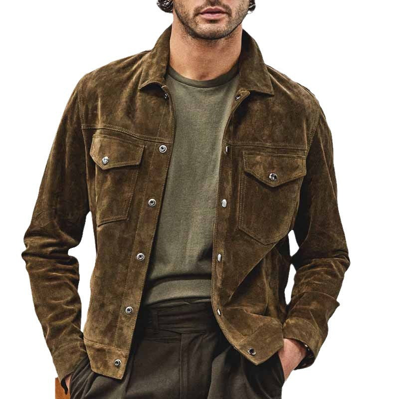 Herre Moderigtig Ruskind American Retro Frakke
