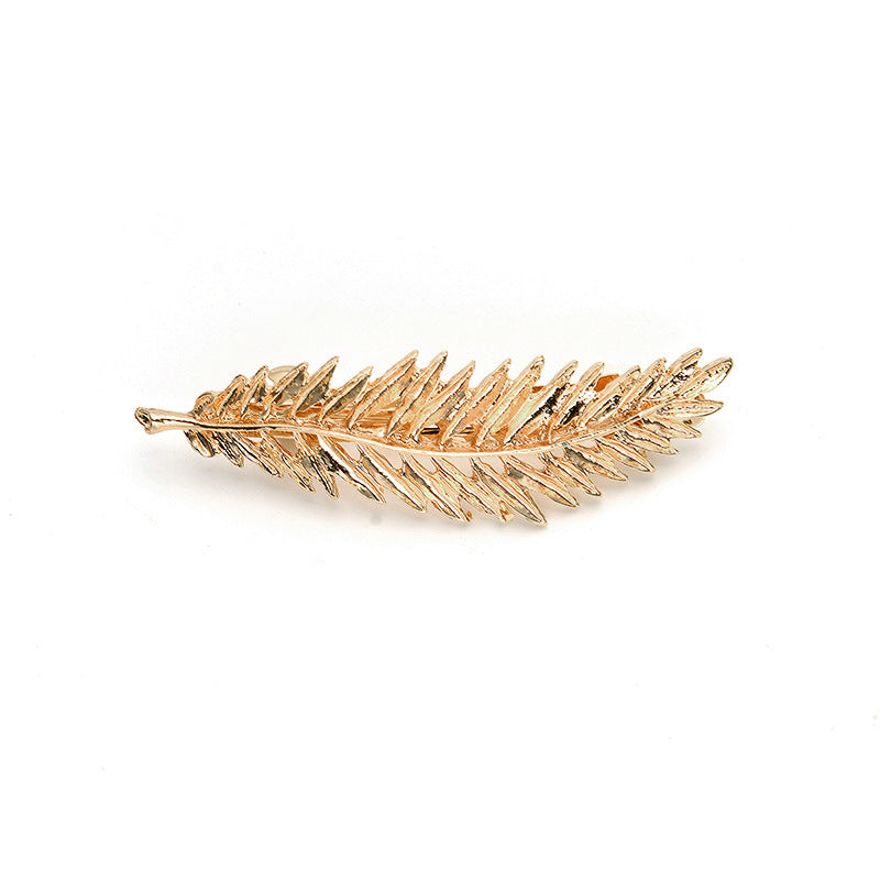 Feather leaf hairpin