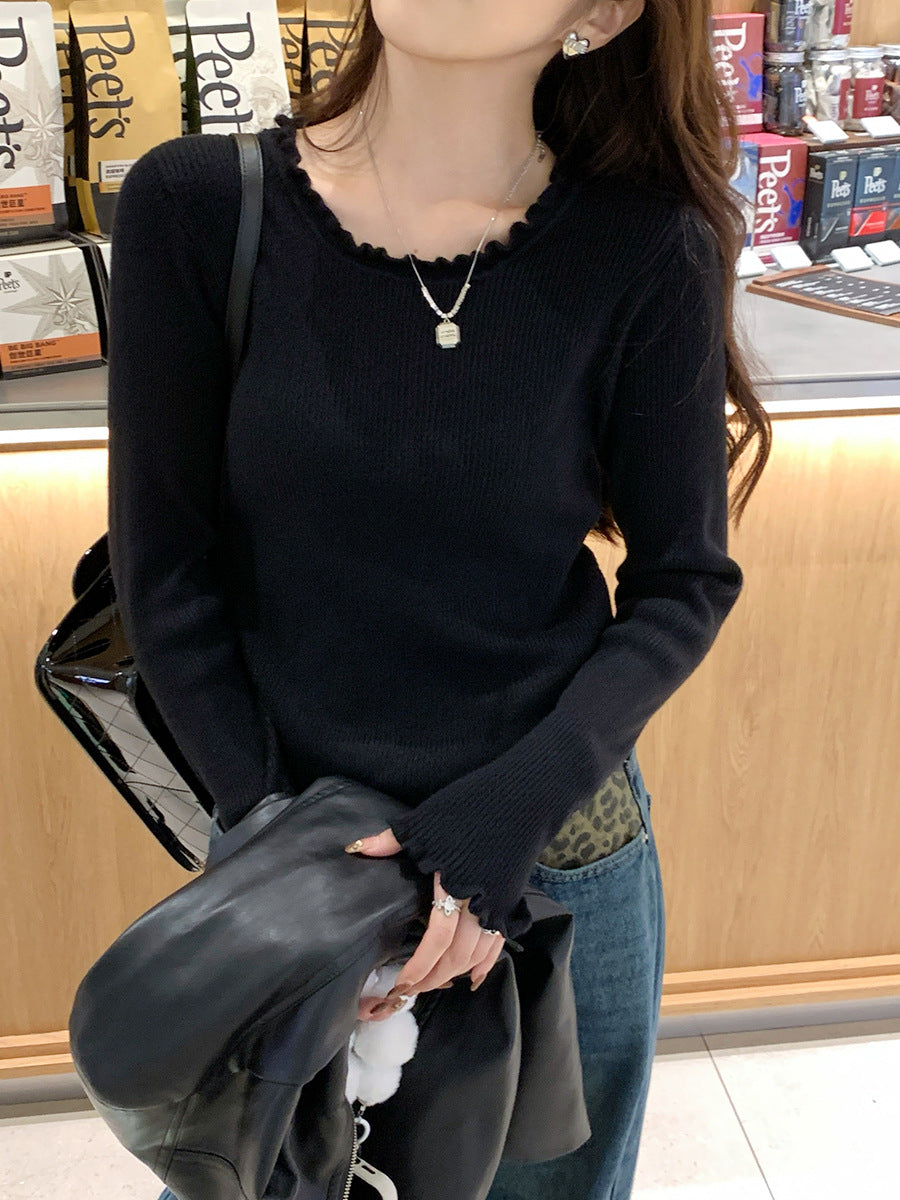 Knitted Round Neck Sweater For Women