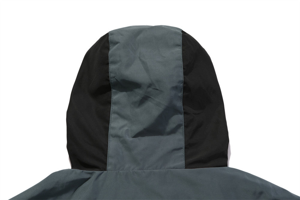 Men's Functional Contrast Color Stitching Hooded Jacket