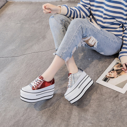 Inner Increase 10cm New Casual All-match Women's Platform Shoes