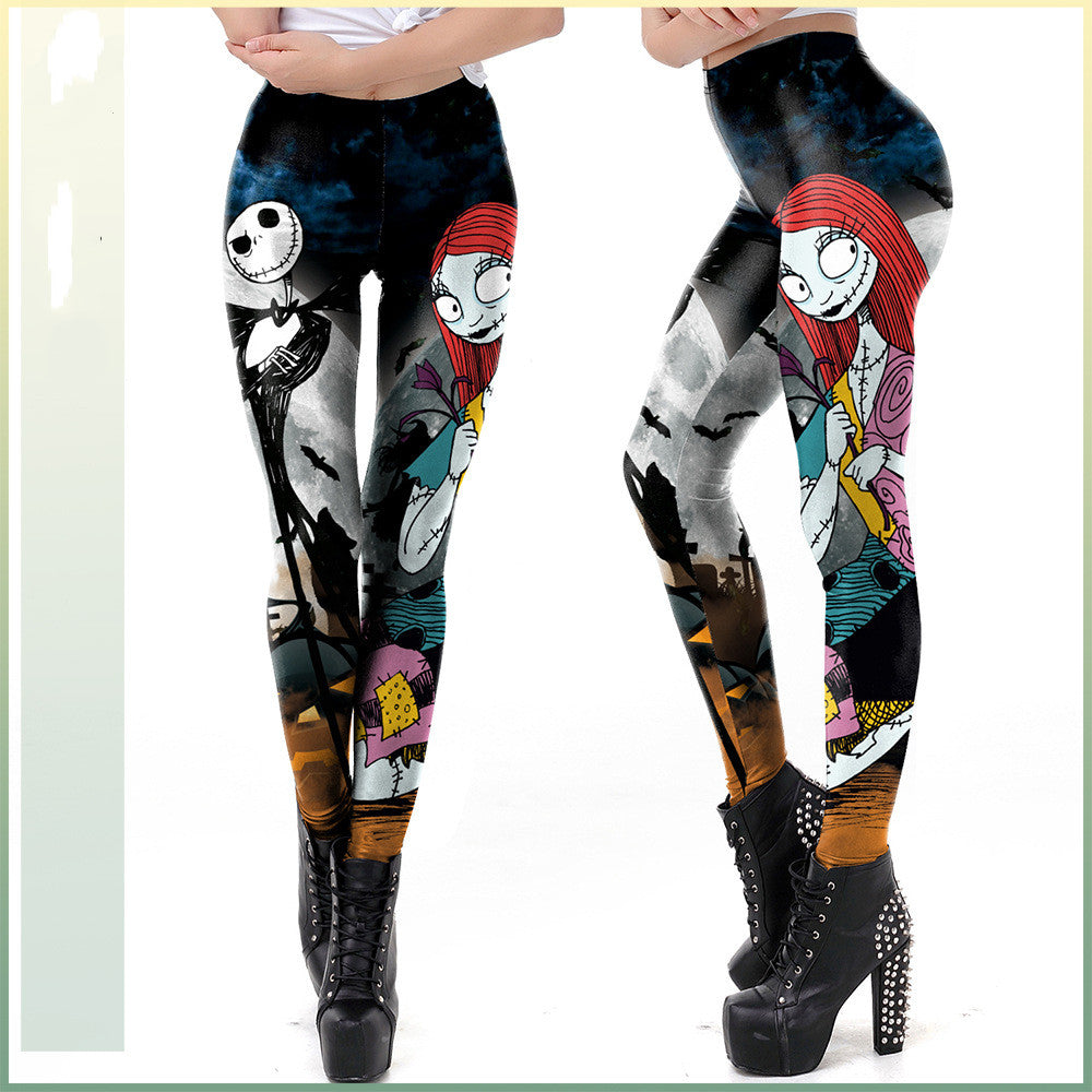 Women's Graphic Printed Casual Skinny Leggings