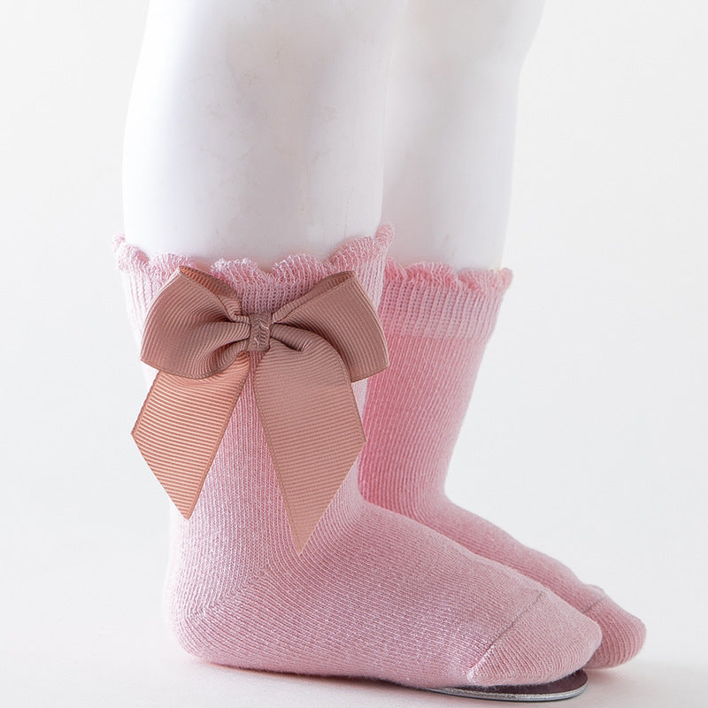 Big Bow Little Princess Cotton Socks Popular In Europe And America
