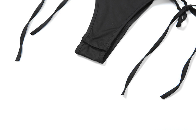 Halter Backless Inner Vest Low Waist Solid Color Camisole Briefs Suit For Women