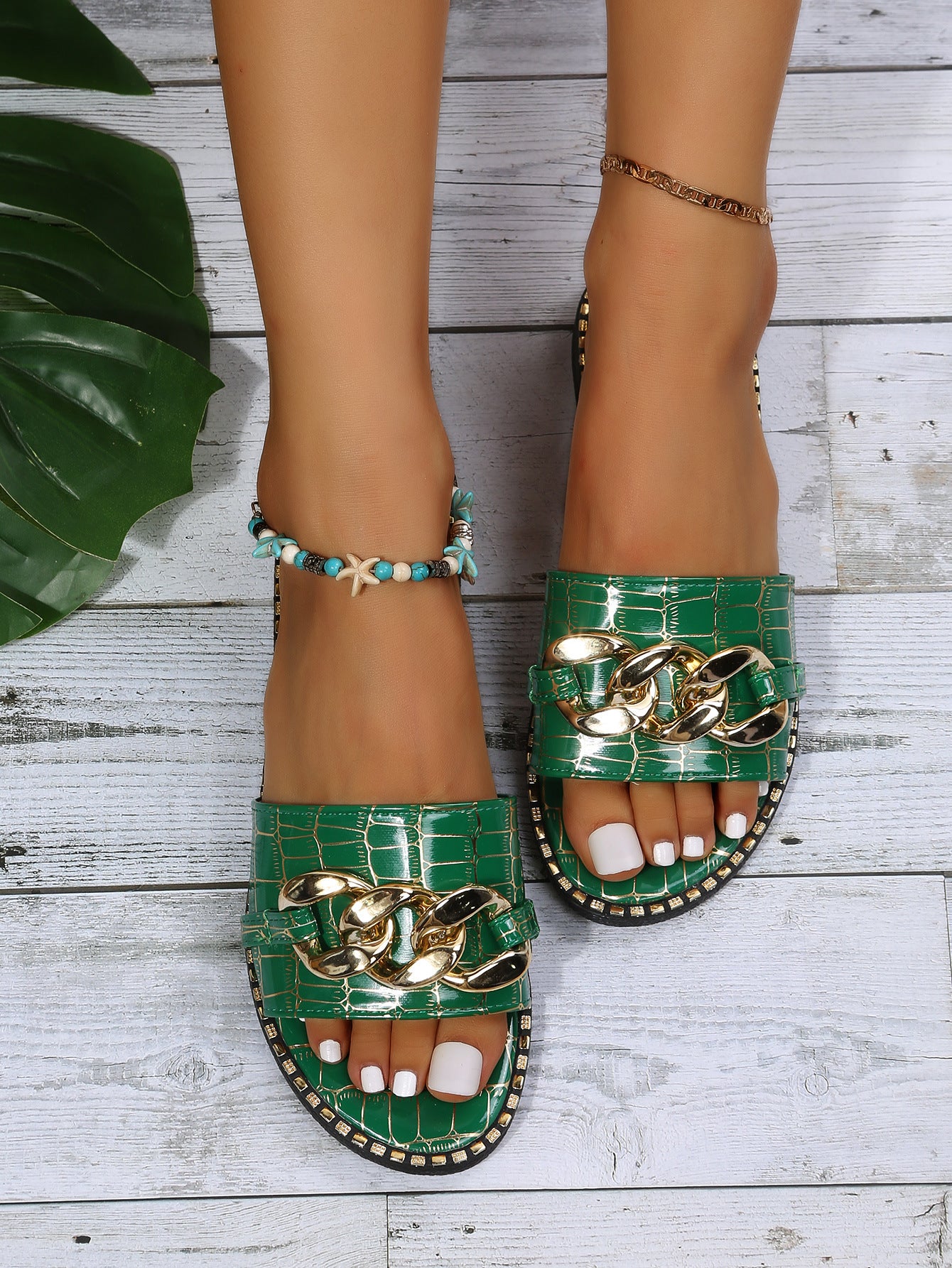 Foreign Trade 35-43   Plus Size Women Sandals European And American Fashion Women's Casual Flat Women's Sandals