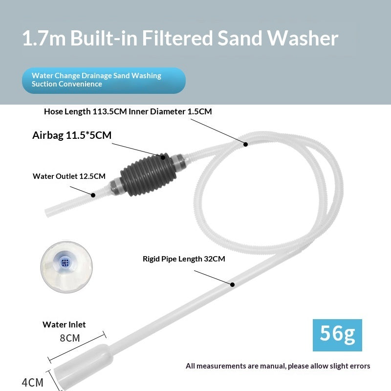 Fish Tank Manual Siphon Tube For Sand Cleaning And Water Changes