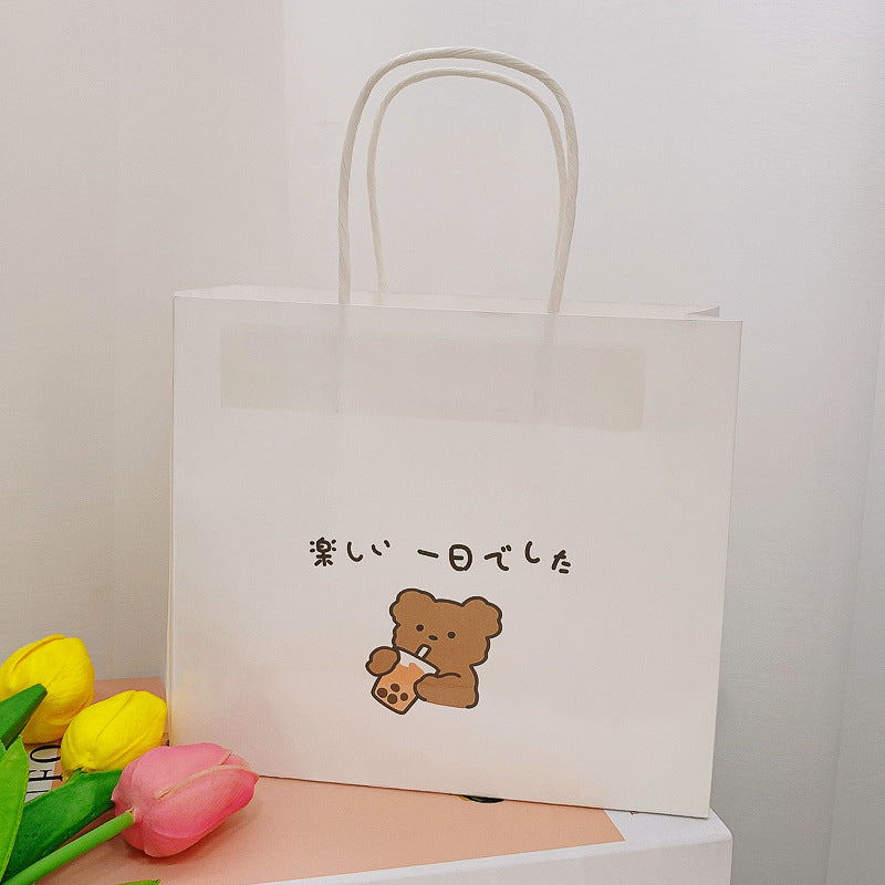 Cute Ins Exquisite Korean Style Cartoon Paper Tote Bag