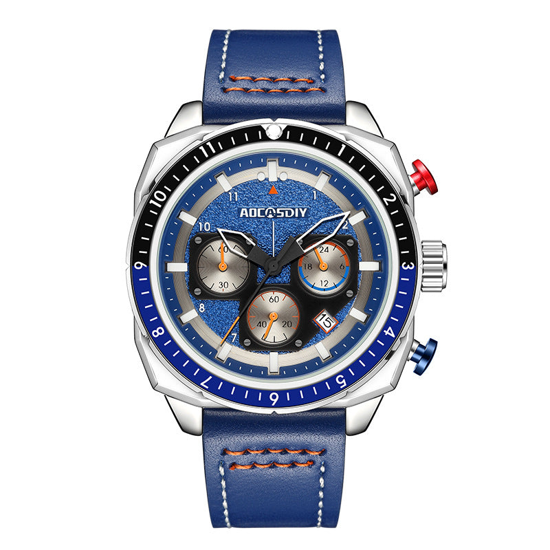 Sports And Leisure Multifunctional Luminous Waterproof Quartz Watch