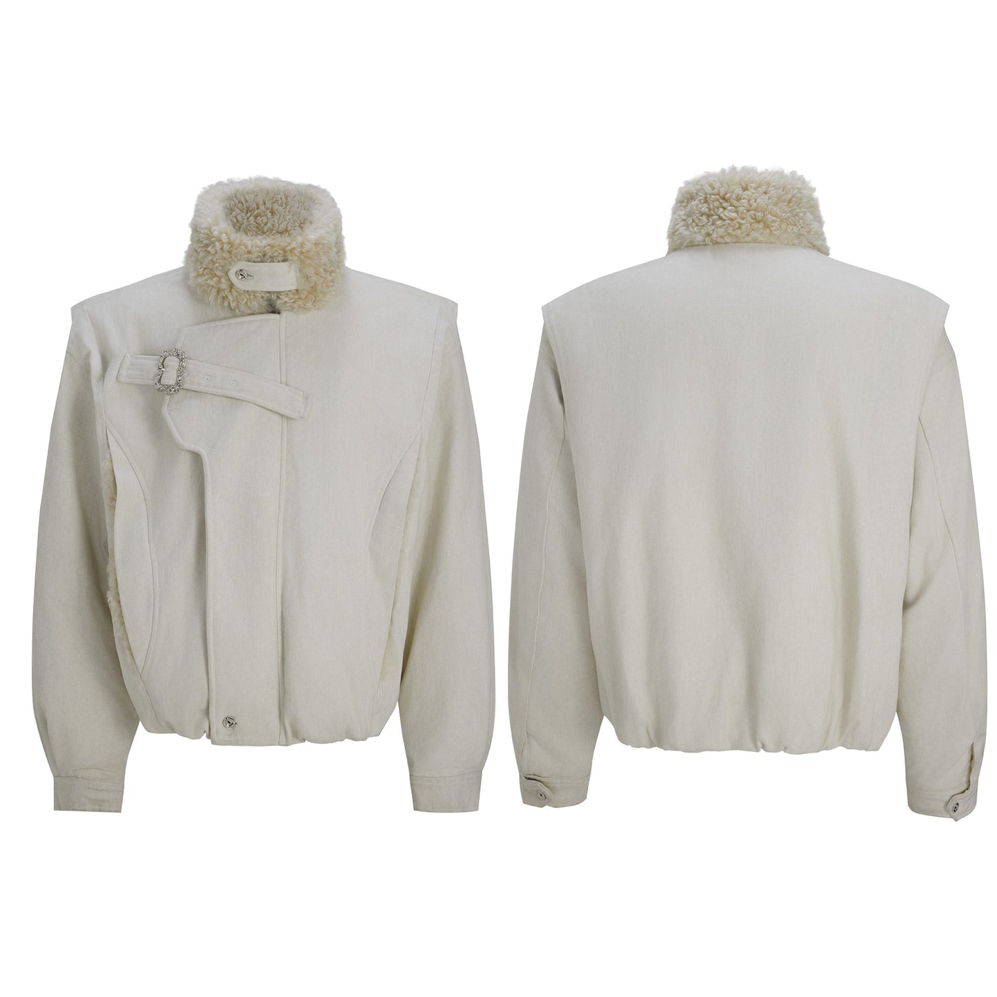 Mens Winter Thermal Jacket With Side-seam Patch Pockets
