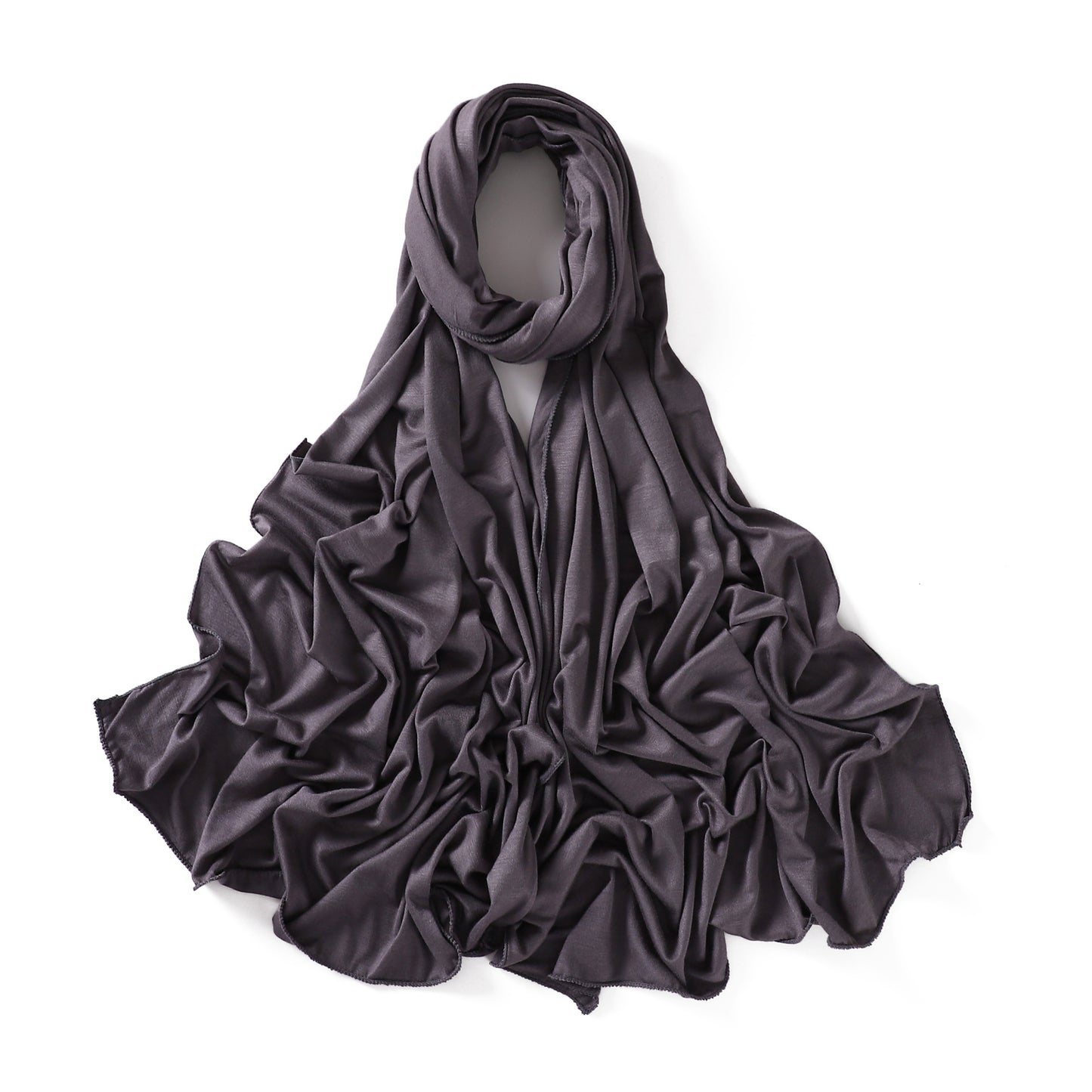 Colors Solid Color Modal Scarf Small Size Monochrome Jersey Veil Mercerized Cotton Scarf