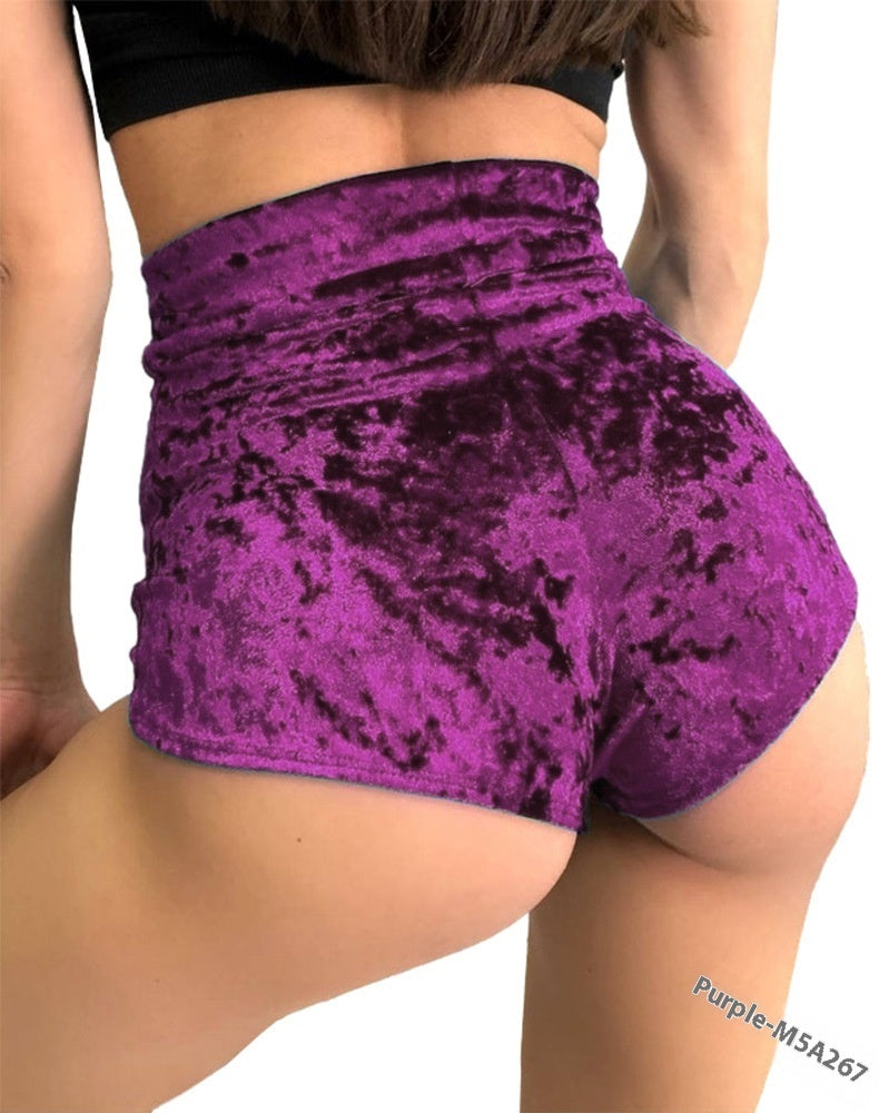 High Waist Steel Tube Tight Hip-exposed Shorts