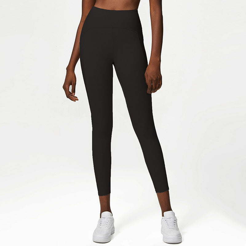 Anti-roll Peach Hip Fitness Sports Tights