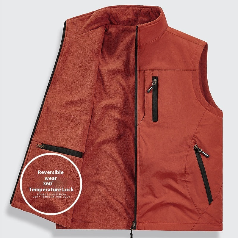 Men's Multi-pocket Outdoor Casual Stand Collar Work Vest