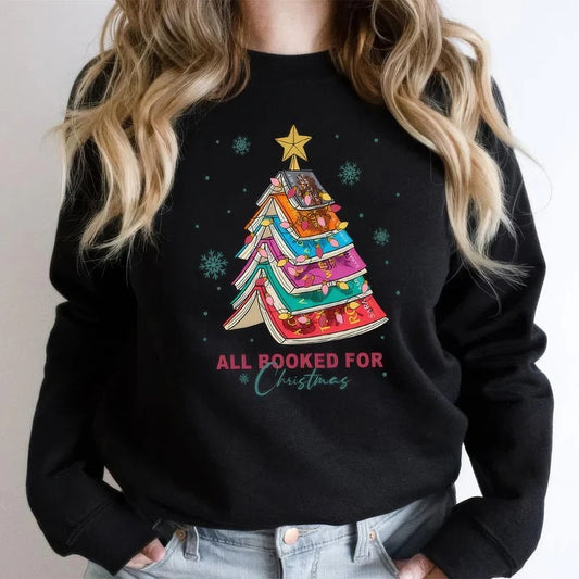 Julebrevsprint Afslappet Rundhals Sweater
