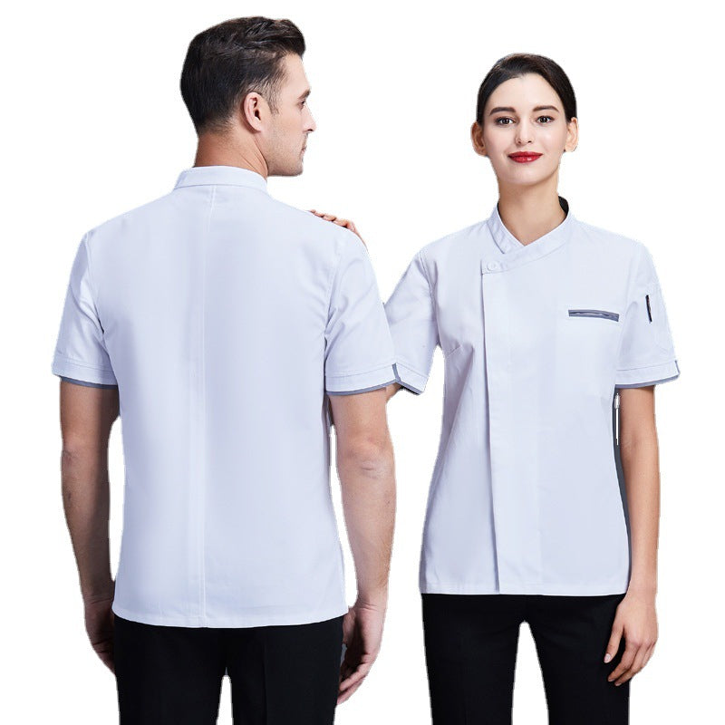 Men's And Women's Short Sleeved Hotel Kitchen Chef Uniforms
