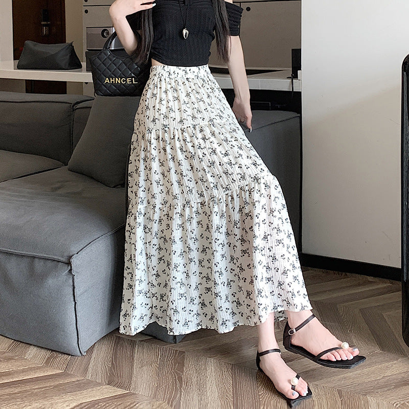 Slimming Gentle Floral Skirt A- Line Skirt