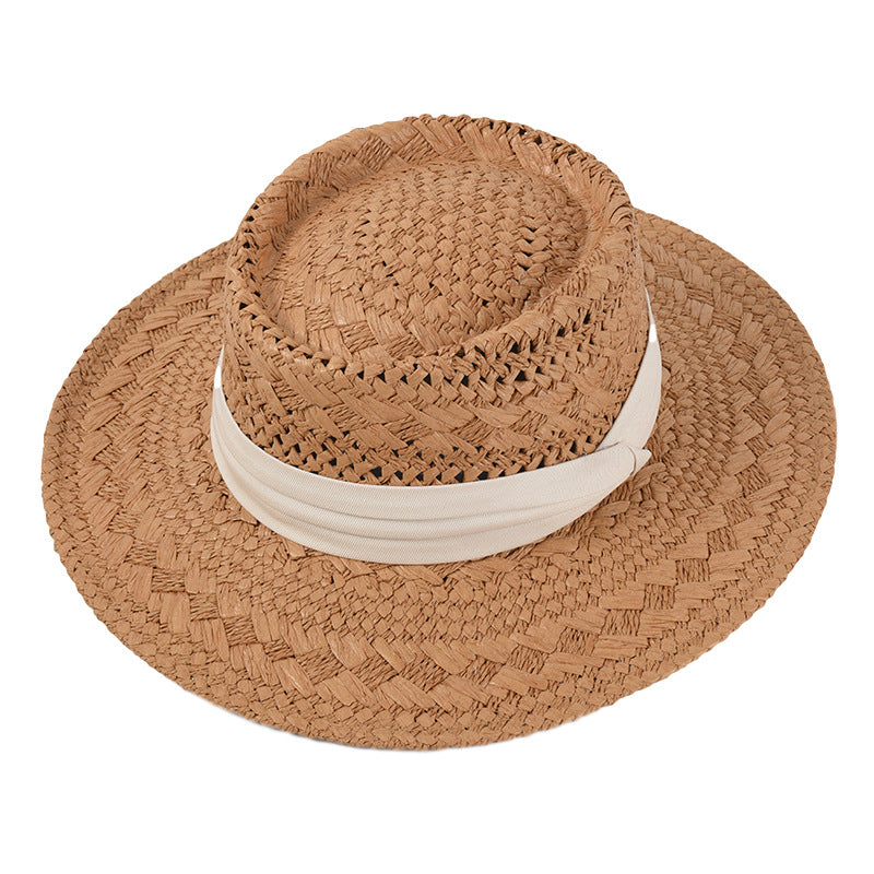 New Ladies Handwoven Sunscreen Straw Hat