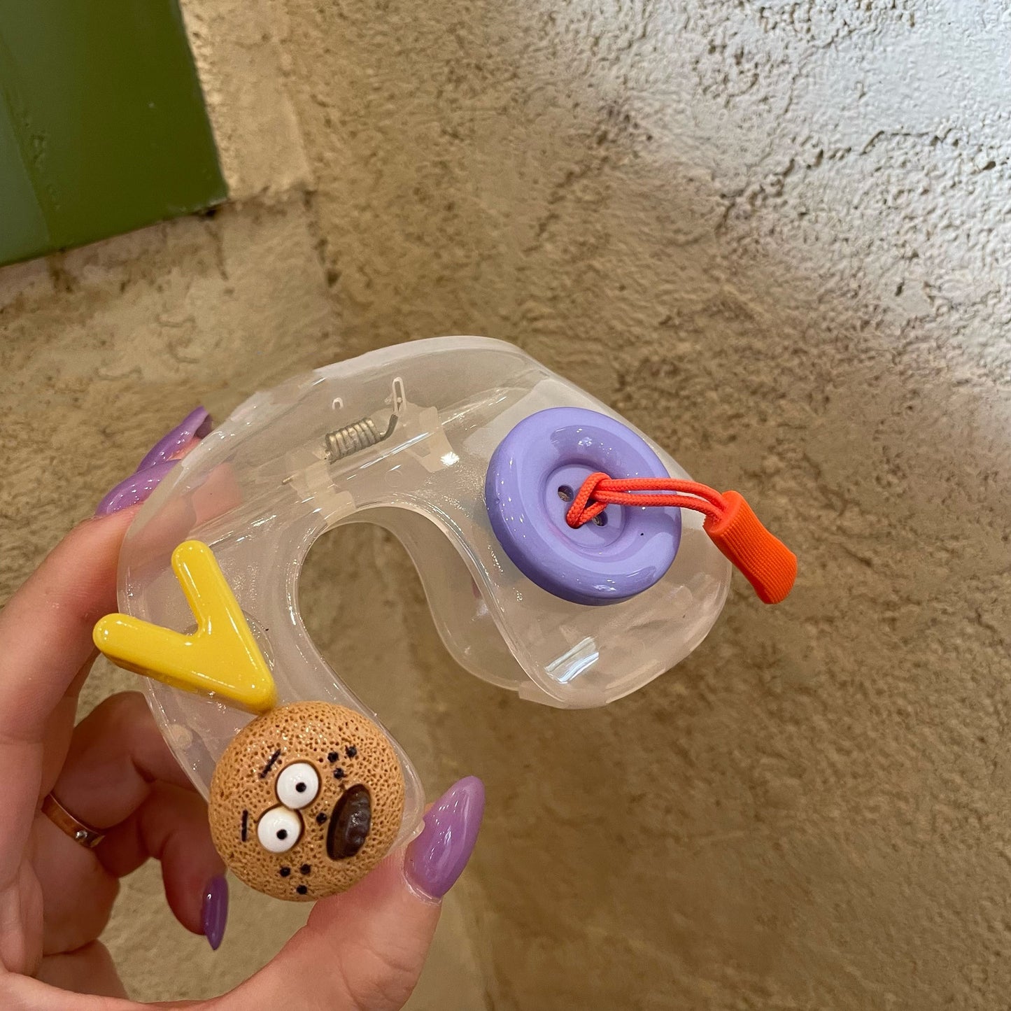 Jelly Color Button Cartoon Barrettes