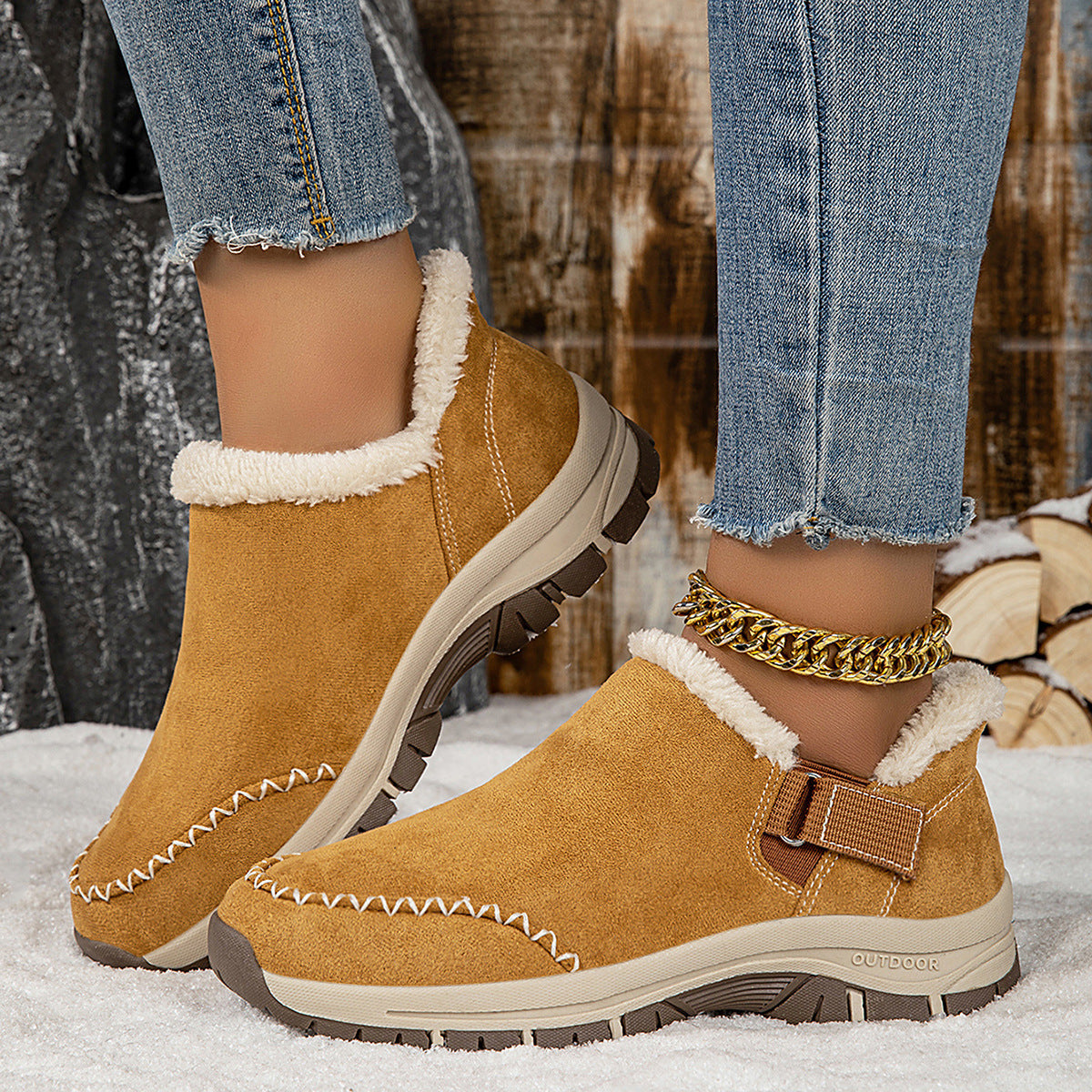 Women's Casual All-matching Home Warm Cotton-padded Shoes