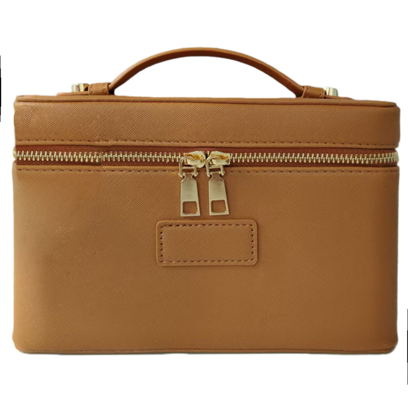 Luxury Solid Color High-capacity PU Leather Portable