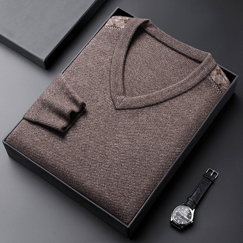 Woolen Sweater Men's Thick Men's Middle-aged Business