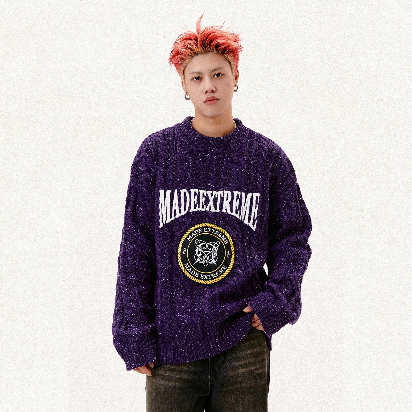 Vintage Thick Twisted Snowflake Sweater Sweater For Men