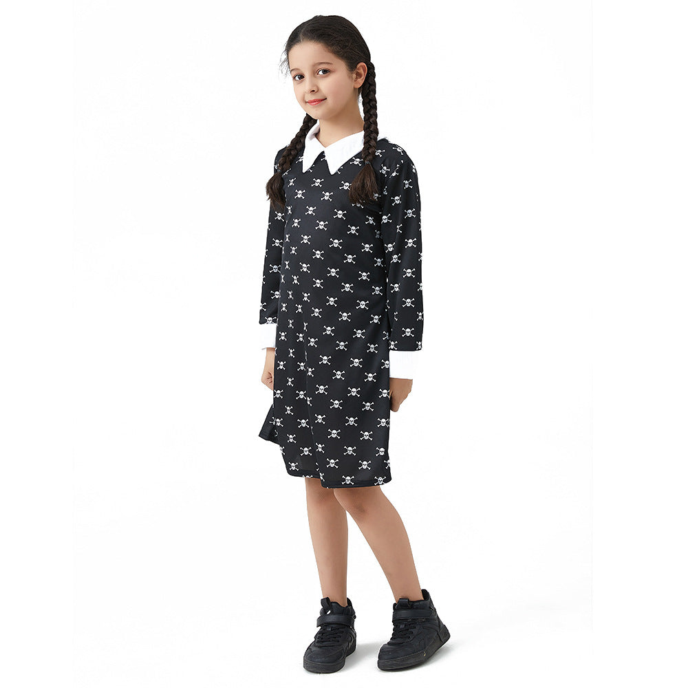New Children's Cos Costume Female Skull Dress