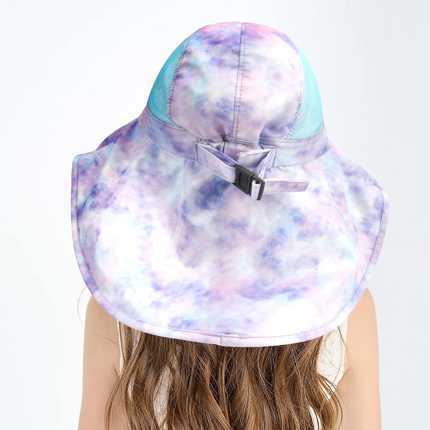 Children's Big Eaves Animal Printing Air-permeable Beachwear Neck Protection Bucket Hat Quick-drying Shawl Hat