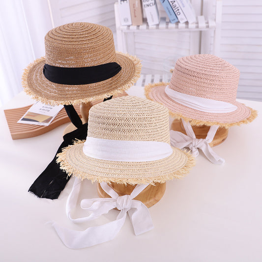 Women's Small Lace Raffia Hat