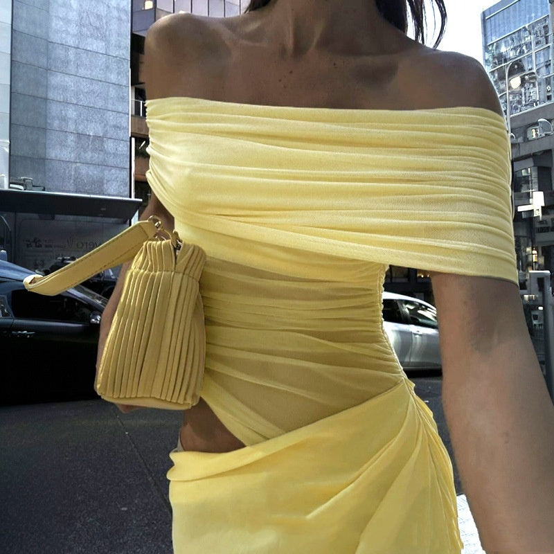Women's Halter-neck Mesh Fashionably Sexy Dress