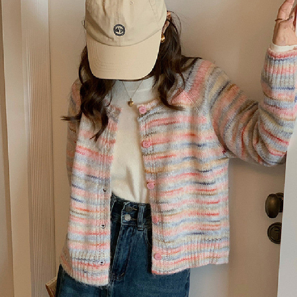 Lazy Wool Knit Cardigan Women's Jacket