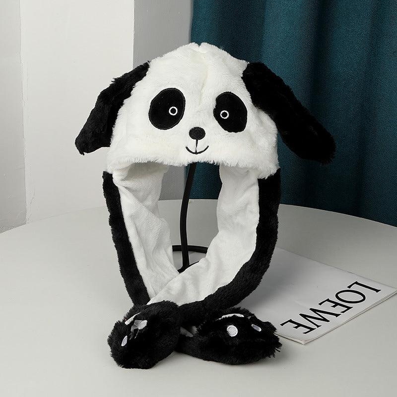 Warm Plush Moving Ear Hat
