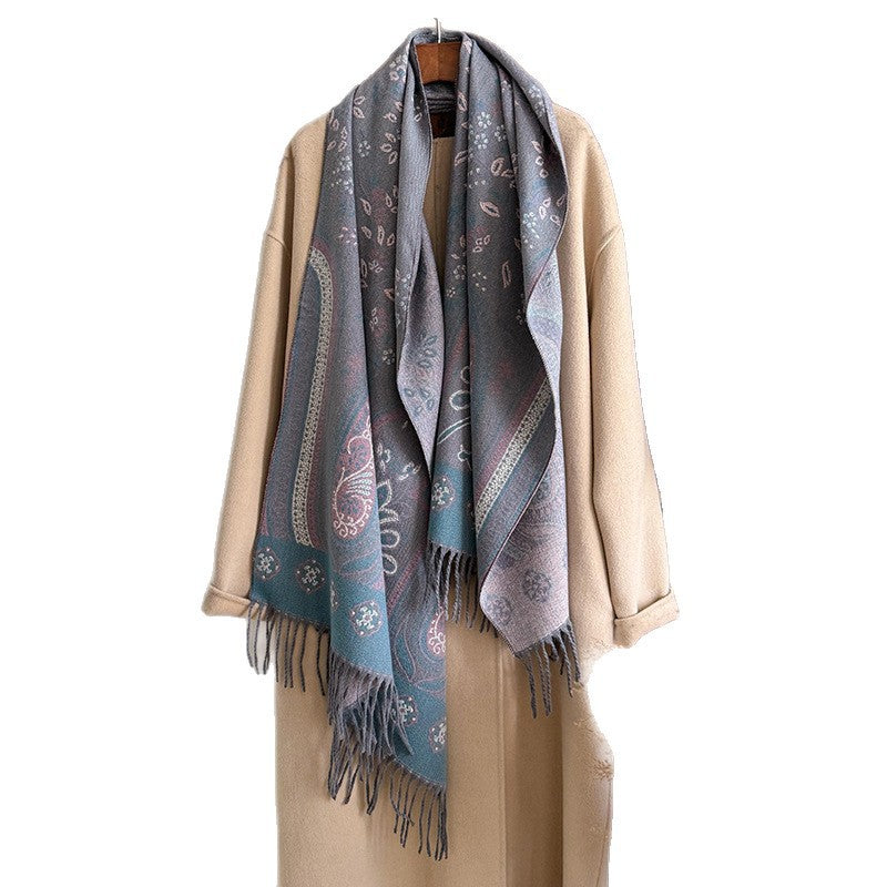 Ethnic-style Cashew Flower Shawl Scarf