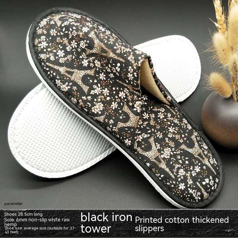 Disposable Slippers Cotton Print Toiletries
