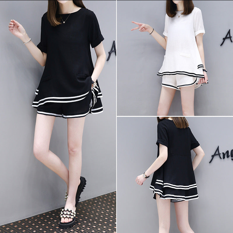 Fashionable And Chic Two-piece Shorts Set