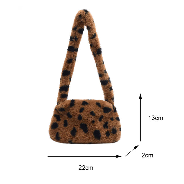 Portable Plush Handbag For Women