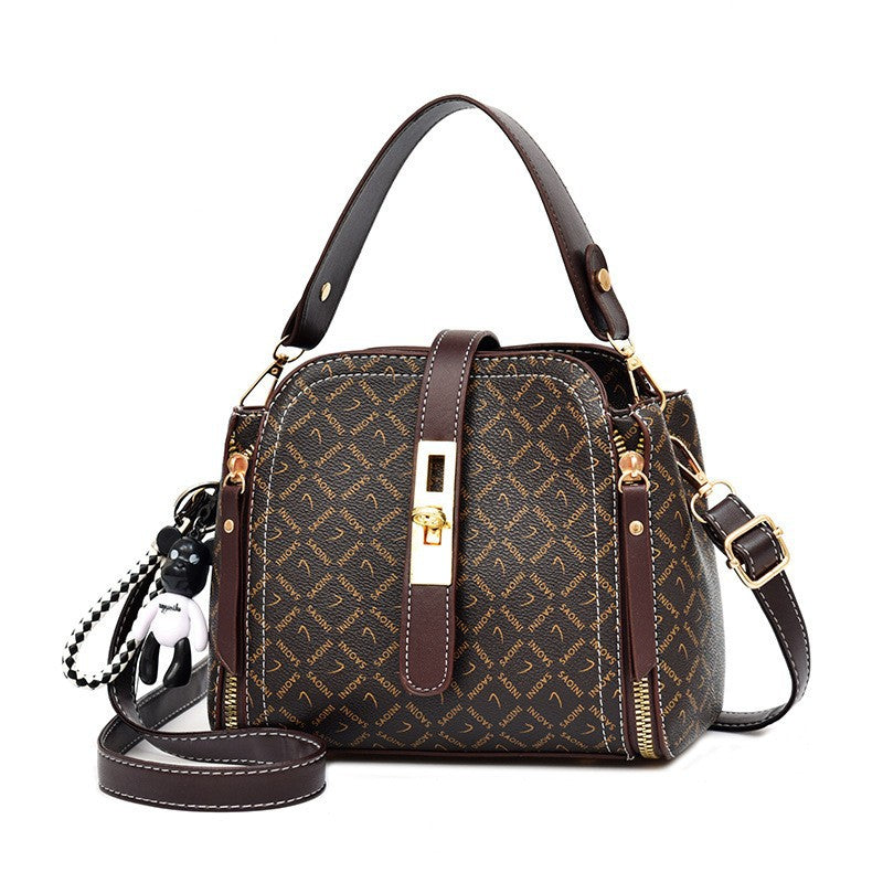 Barrel Tote Women's Fashion PU Leather Shoulder Messenger Bag